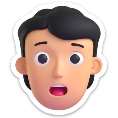 surprised and disgusted face sticker
