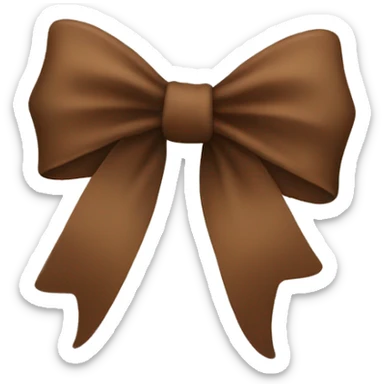 Brown bow  sticker