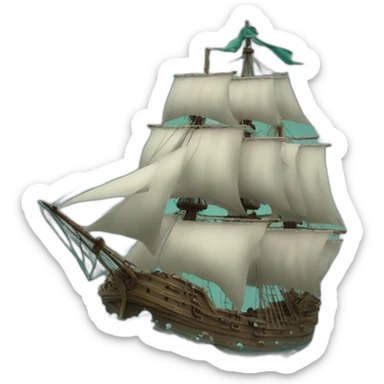 flying dutchman flowing sticker