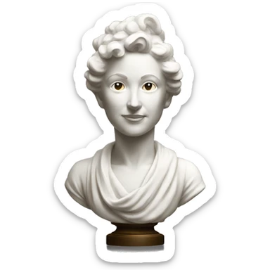 Elegant Ceramic bust sticker