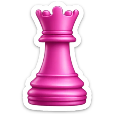 Pink chess piece sticker