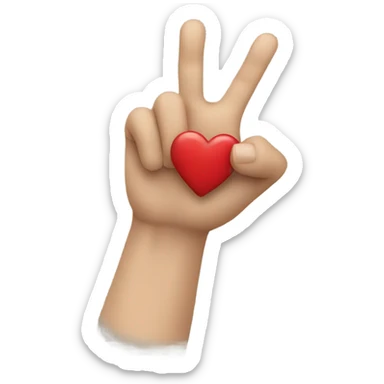 hand throwing a heart sticker