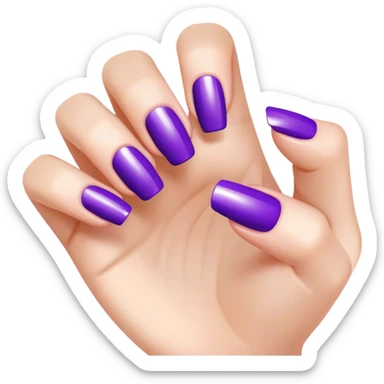 Manicure violet sticker