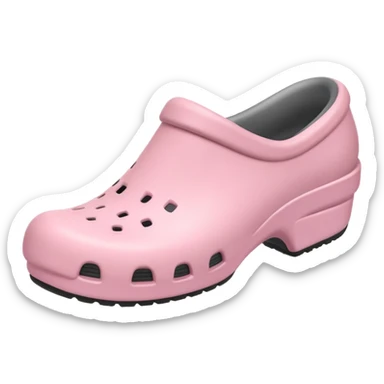 crocks fun edition in pastel pink color sticker