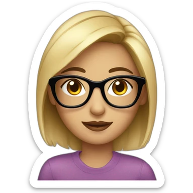 A girl with super sexy glasses sticker