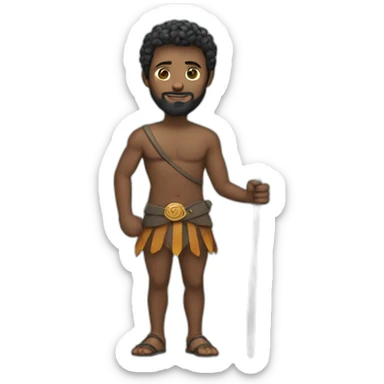 Man standing with a trident  sticker