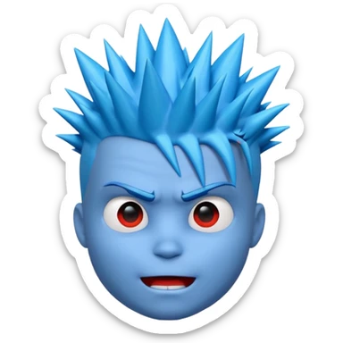 Jake E Boo 3d animated Head looking cool sticker