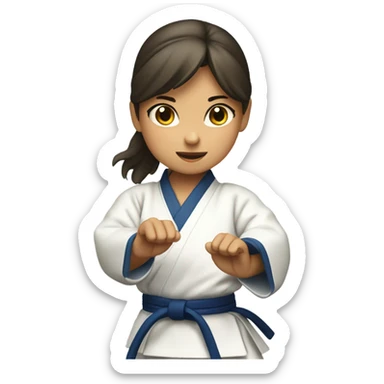 Some girl doing aikido  sticker