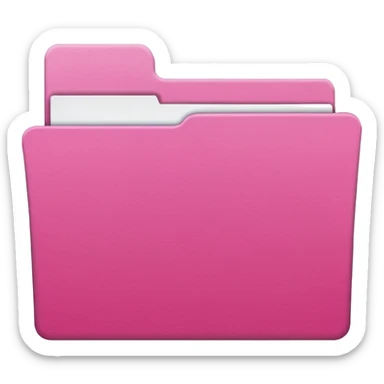 file folder pink without a face sticker