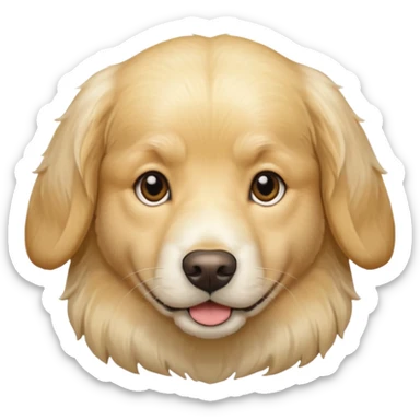 english cream golden retriever “healthy” sticker