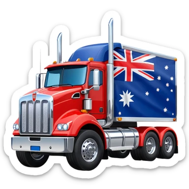 Kenworth Truck  with australian flag decal sticker