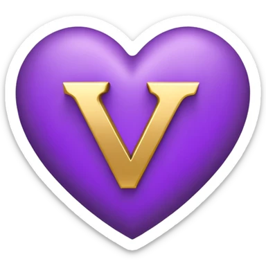 The golden Letter “y” inside a Purple Heart sticker