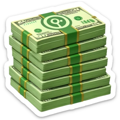 wifi money bill stack sticker