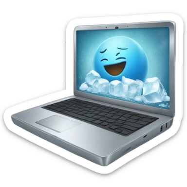 laptop ice cold sticker