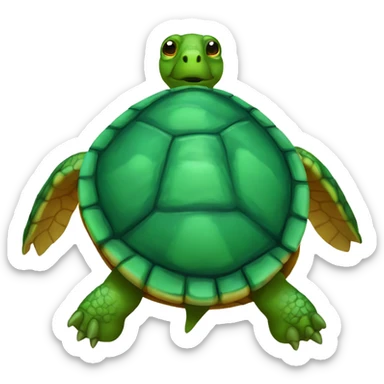 a sunburnt turtle sticker