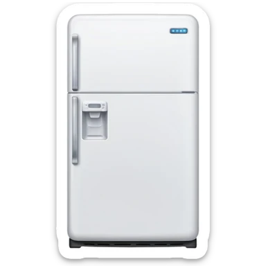 A Twitter-like emoji about a white fridge sticker
