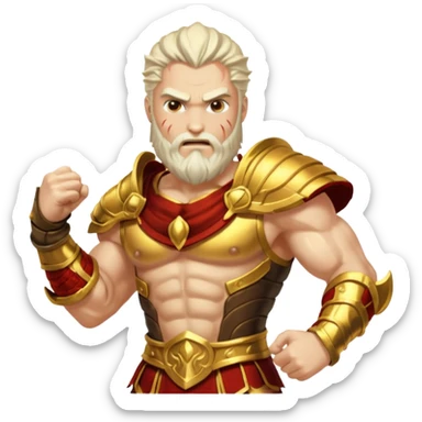 fight between Zeus and kratos  sticker