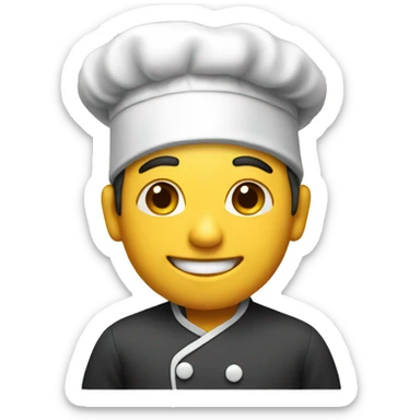 The cook is cooking sticker