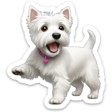 westie bailando sticker