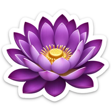 purple flower like a lotus sticker