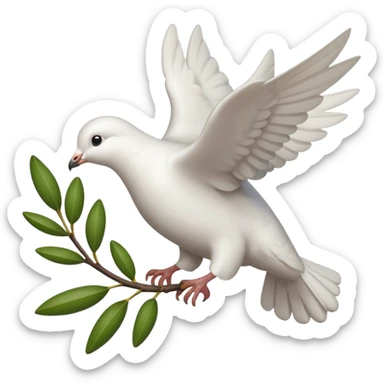 dove flying with olive branch sticker