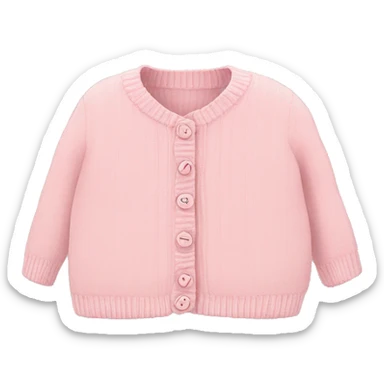 Baby pink cardigan with bow  sticker