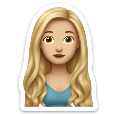 Long Brown hair woman, long Blonde hair woman, baby boy sticker