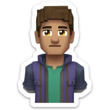 Lloyd casual skin minecraft sticker