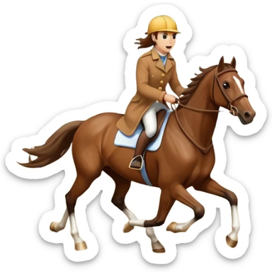 Race track horse trace sticker