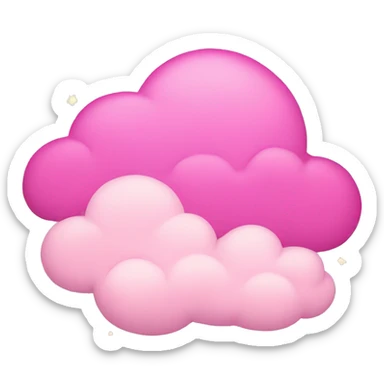Pink clouds and stars sticker