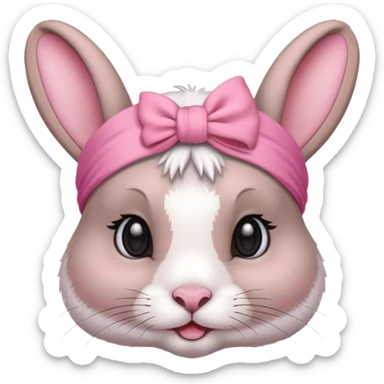 Rabbit with  head band  sticker