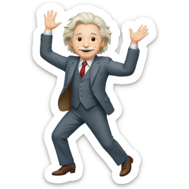 Einstein dancing sticker