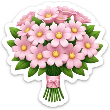 pale pink flower bouquet  sticker