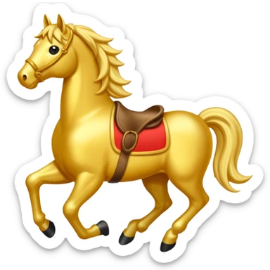 Golden horse shore sticker