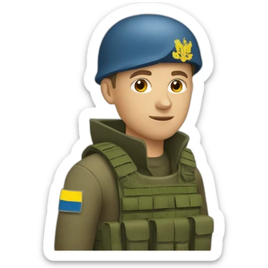 Ukrainian soldier sticker