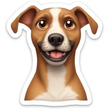 Ugly dog with mom sticker