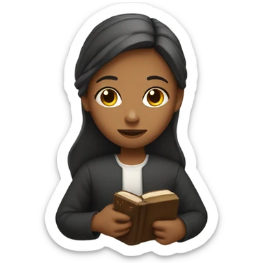 Girl with a Bible  sticker