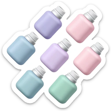Acrylic color paints light blue, light green, light purple and light pink sticker
