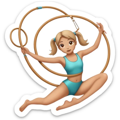 girl doing aerial hoop  sticker