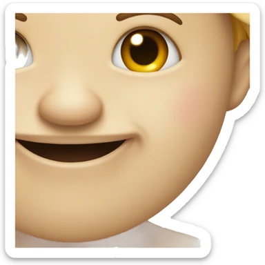 happy emoji with a pimple sticker