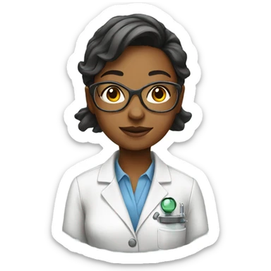 girl scientist sticker