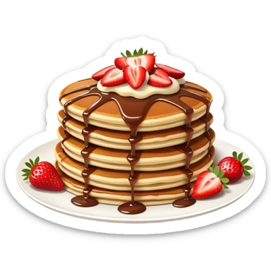 Nutella strawberry pancake sticker