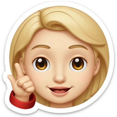 winking smirking pointing circle face sticker