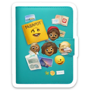 passport cover with stickers  sticker