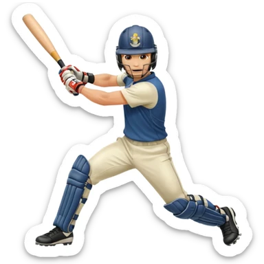 Batsmen playing a front foot shot sticker