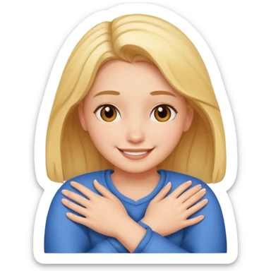 Hug with buty ghirl sticker