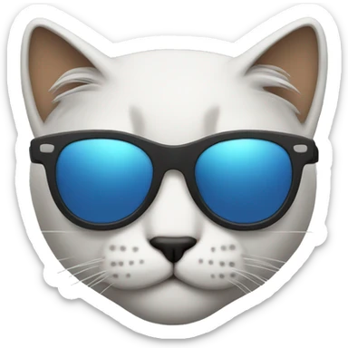 Cat with sunglasses sticker