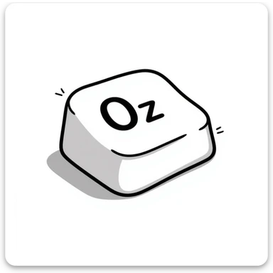 Number 0 keycap, keyboard button with the digit zero sticker