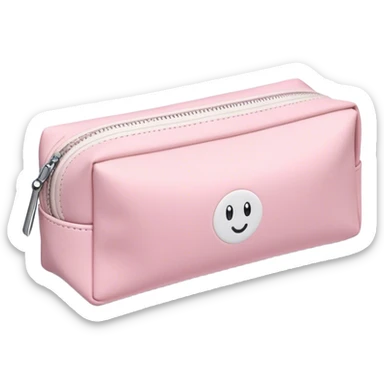 Light pink and white pencil case sticker