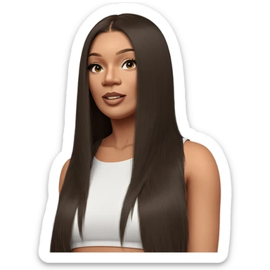 realistic portrait of girl sticker